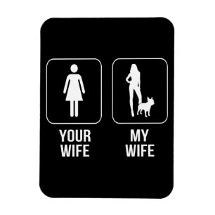 Íman Presente no cão   Sua Esposa - Minha Esposa Buldog