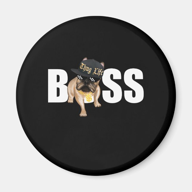 Íman Presente no cão | Thug Life French Buldog (Frente)
