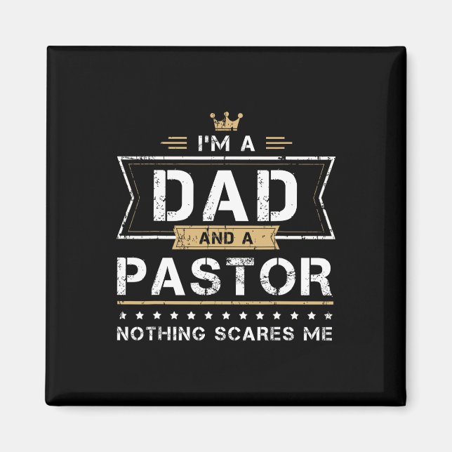 Íman Presente Pai e Pastor Nada Me Assusta  (Frente)
