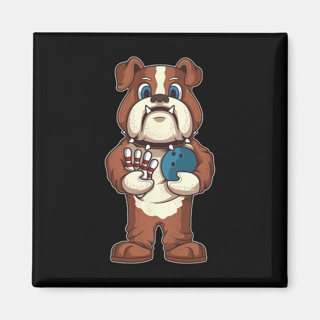 Íman Presente para amante de cães mascote Bulldog de bo (Frente)
