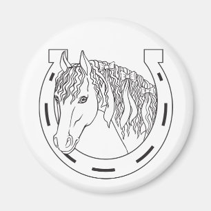 Íman Presente para Amante de Cavalos Ferradura da Sorte