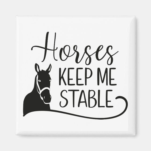 Íman Presente para Amante de Cavalos Piada de Equitação (Frente)