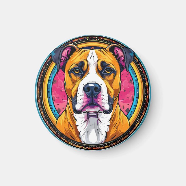 Íman Presente para Amante de Pit Bull (Frente)