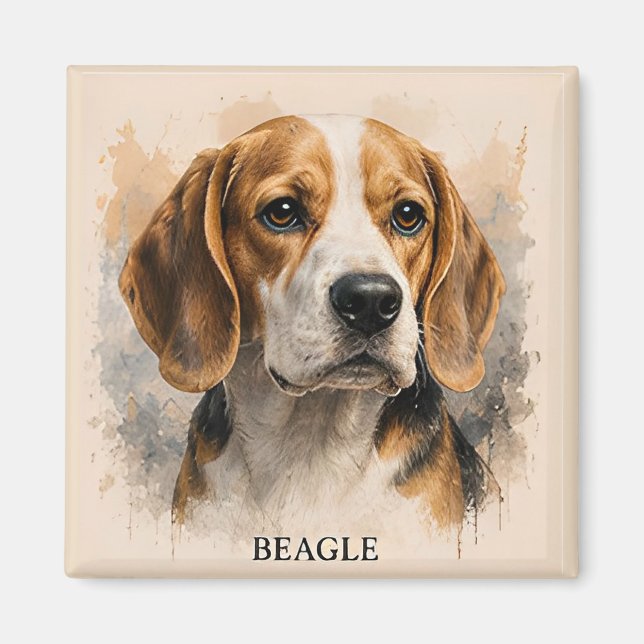 Íman Presente para Amigo Beagle Amante de Cães (Frente)