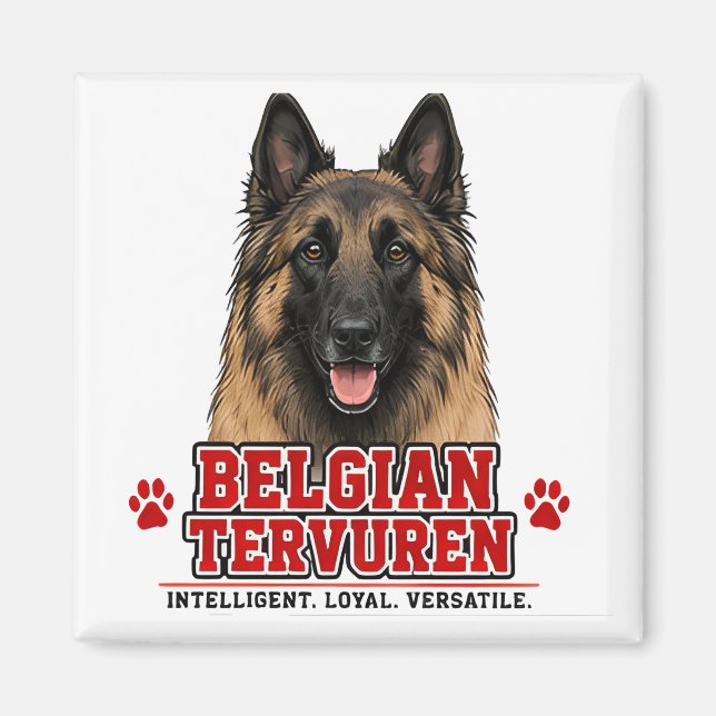 Íman 🐾 Presente para Dono de Tervuren Belga 🐾 (Frente)
