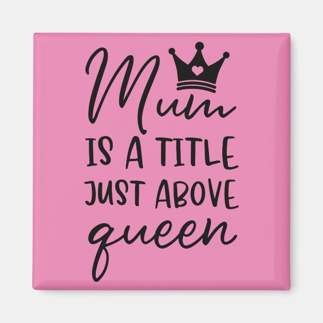 Íman Presente para Mãe; mãe aniversário; dia de as mães (Frente)