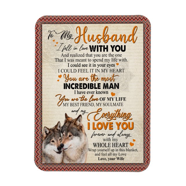 Íman Presente para Marido | Carta para Meu Marido da Es (Vertical)