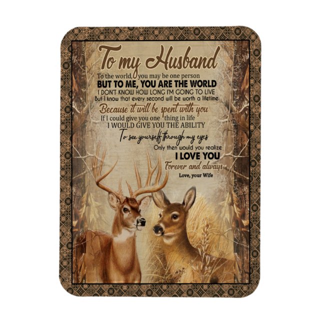 Íman Presente para Marido | Carta para o Meu Marido da  (Vertical)