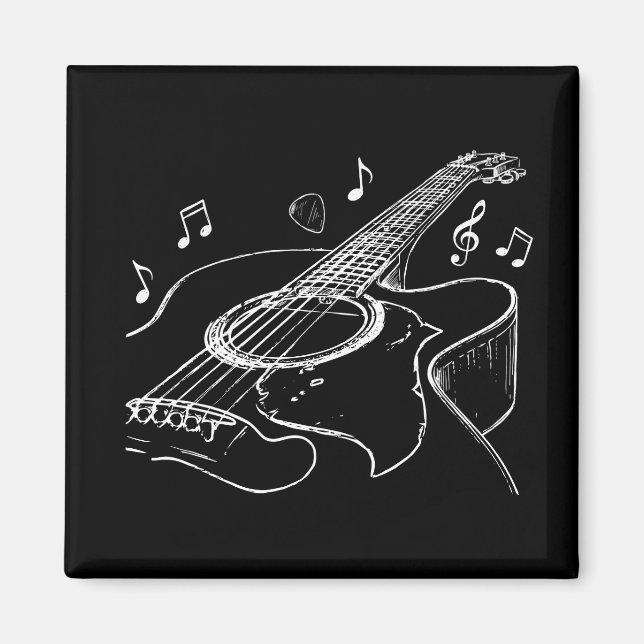 Íman Presente para Músico Tocador de Violão (Frente)