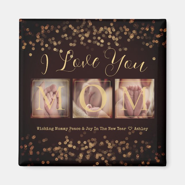 Íman Presente para o Feliz ano novo da mãe (Frente)