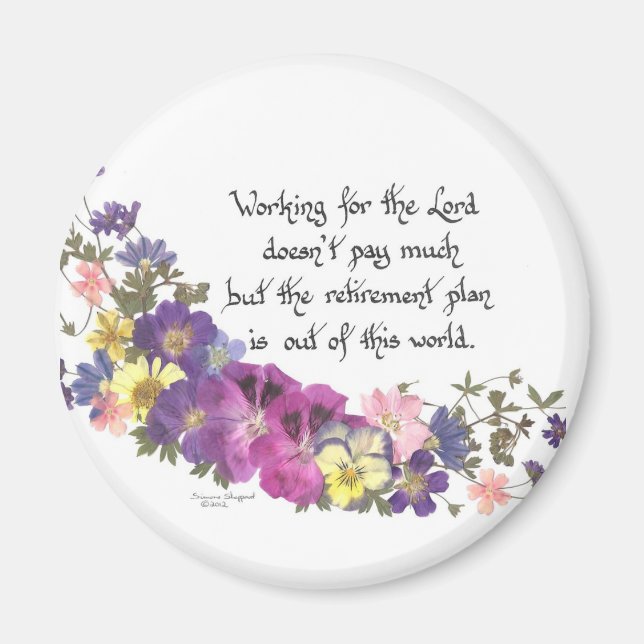 Íman presente para voluntário ou trabalhador da igreja (Frente)