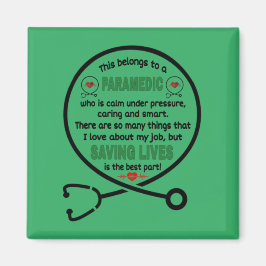 Íman Presente paramédico. Isto Pertence A Um paramédico