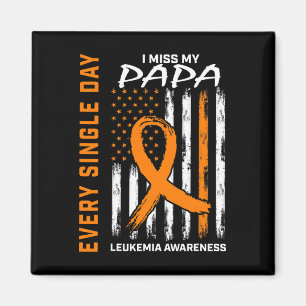 Íman Presente Perda De Papá Laranja Leucemia Sinalizado