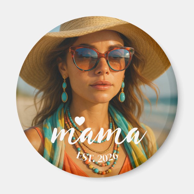 Íman Presente Personalizado Ano da Mamãe para a Mamãe (Frente)