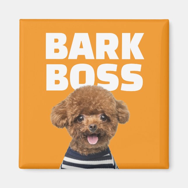 Íman Presente Personalizado com Foto do Cachorro Bark B (Frente)