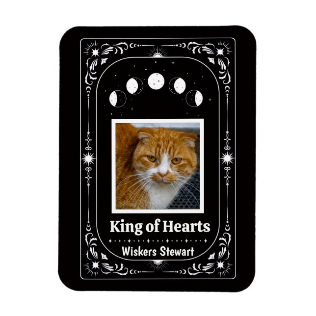Íman Presente Personalizado com Foto Tarot Gato Present (Vertical)