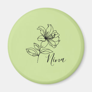 Íman Presente Personalizado da Flor de Nascimento Junho