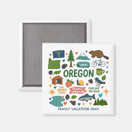 Íman Presente Personalizado da Viagem à Família Oregon