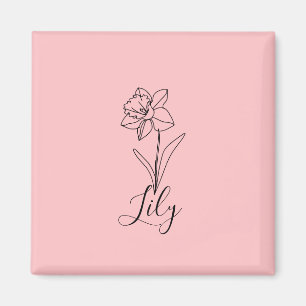 Íman Presente Personalizado de Flor de Nascimento do Na