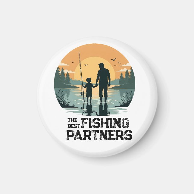 Íman Presente Personalizado de Pesca para Pai e Filho (Frente)