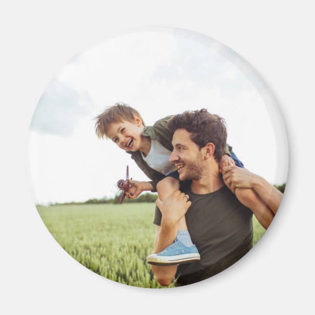 Íman Presente Personalizado Foto Completa Papai Pai Dad (Frente)