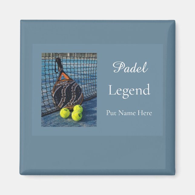 Íman Presente Personalizado Padel Legend para Ele (Frente)