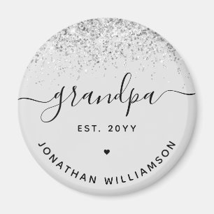 Íman Presente Personalizado para Avô com Confete Brilha