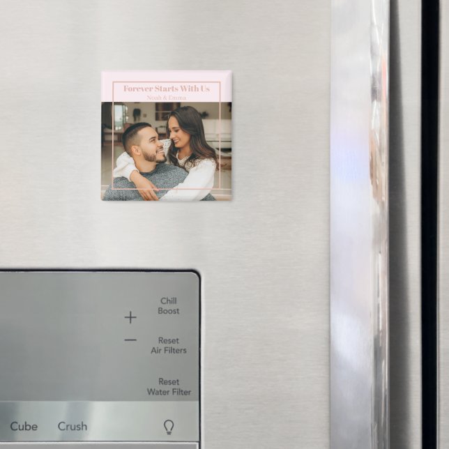 Íman Presente Romântico Personalizado com Foto e Texto  (In Situ (Fridge))