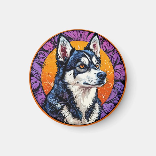 Íman Presente Siberiano Husky (Frente)