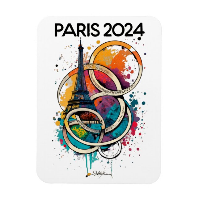 Íman Presente Torre Eiffel de Paris França (Vertical)