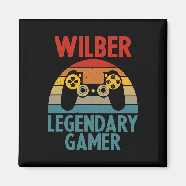 Íman Presente Wilber Nome Personalizado Engraçado Jogos (Frente)
