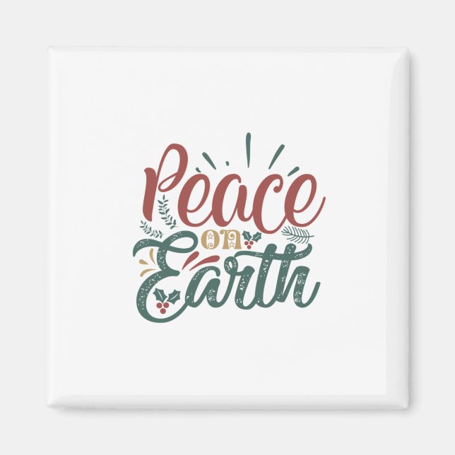 Íman Presente Xmas | Paz Na Terra (Frente)