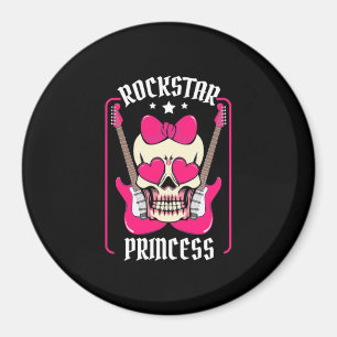 Íman Presente Xmas   Rockstar Princess Skull