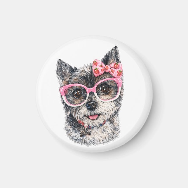 Íman Presente Yorkshire Terrier para Amantes de Cães (Frente)