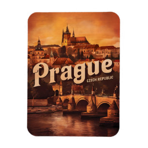 Íman presentes antigos de viagem de Praga república tch