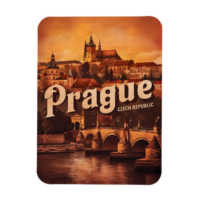 Íman presentes antigos de viagem de Praga república tch (Vertical)