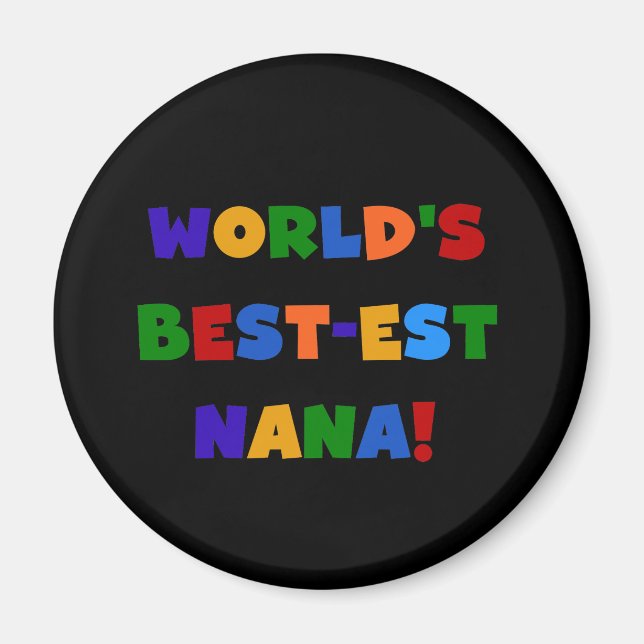Íman Presentes brilhantes das cores do Melhor-est Nana (Frente)