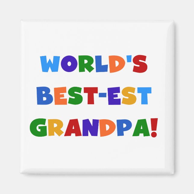 Íman Presentes brilhantes das cores do vovô do (Frente)