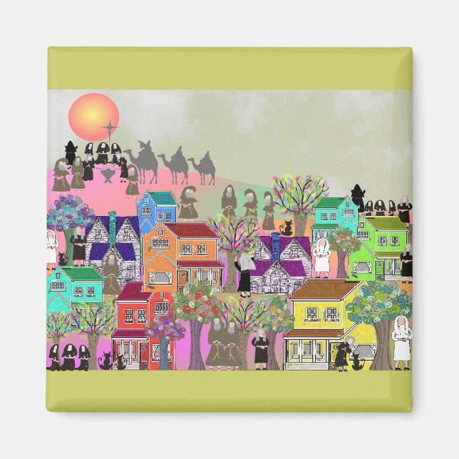 Íman Presentes católicos de arte monge e católica (Frente)