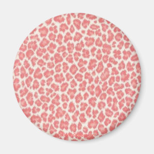 Íman Presentes com Estampa de Leopardo Rosa e Creme