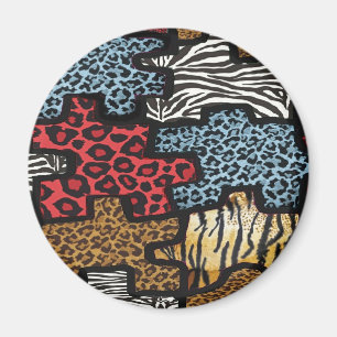 Íman Presentes com Estampa de Puzzle Leopardo Zebra Roc