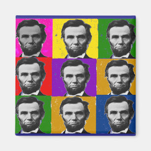 Íman Presentes da arte de Abraham Lincoln---9 fotos