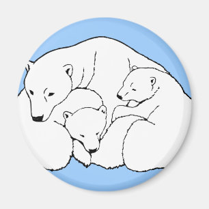 Íman Presentes da arte do urso polar & dos animais