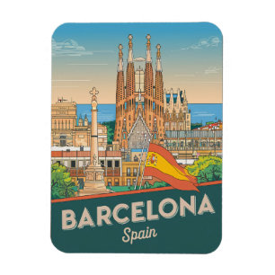 Íman Presentes da Sagrada Família de Barcelona vintage