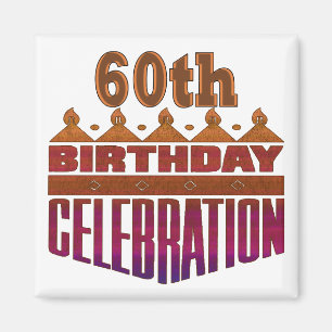 Íman Presentes de aniversário da celebração 60th