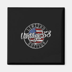 Íman Presentes de aniversário de 67 anos Vintage 1958 p