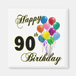 Íman Presentes de aniversário do 90 e roupa felizes do