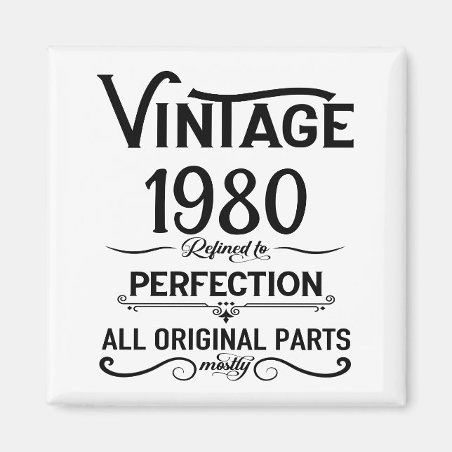 Íman Presentes de aniversário personalizados pretos (Frente)