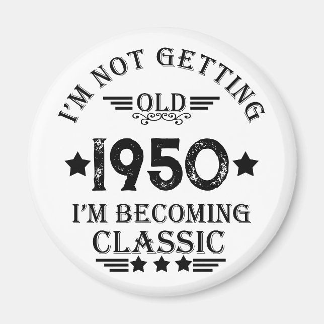 Íman Presentes de aniversário personalizados pretos (Frente)