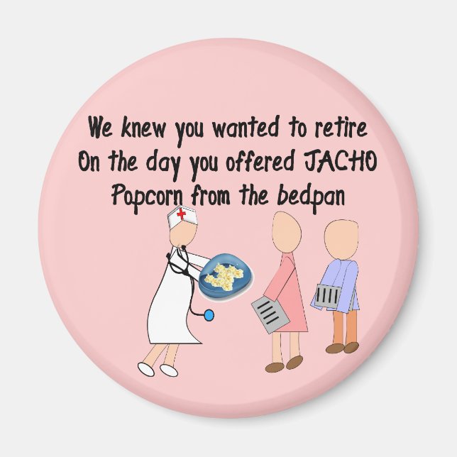 Íman Presentes de Arte de Enfermeira Reformados (Frente)